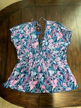 Victorias Secret Women’s Swim Cover Up Sz Med Colorful Paisley Boho Beach Summer
